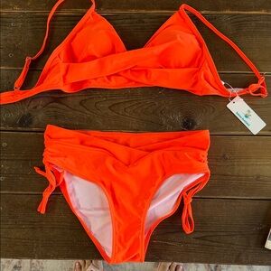 Vibrant Orange Bikini Set